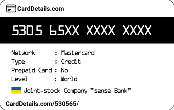 Card Details: 530565