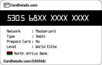 Card Details: 530568