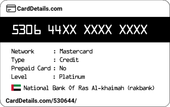 Card Details: 530644