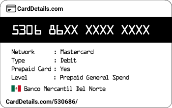 Card Details: 530686