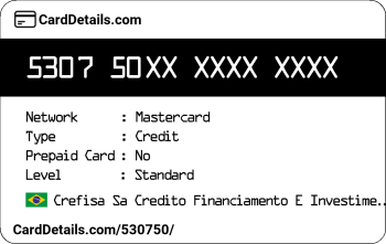 Card Details: 530750