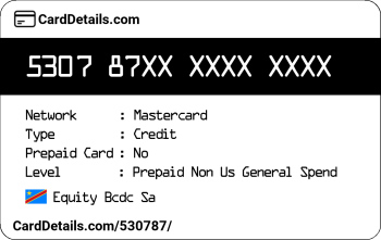 Card Details: 530787