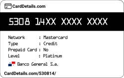 Card Details: 530814