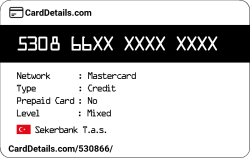 Card Details: 530866