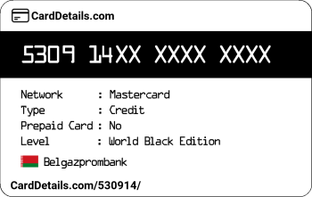 Card Details: 530914