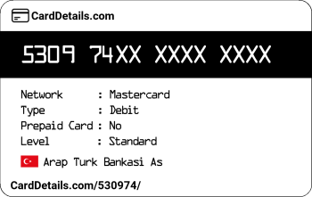 Card Details: 530974