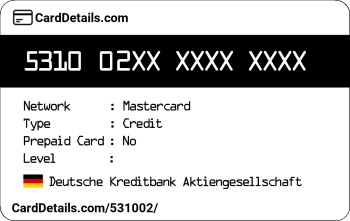 Card Details: 531002