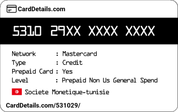 Card Details: 531029