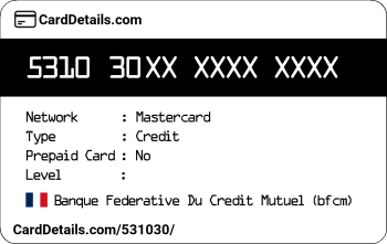 Card Details: 531030