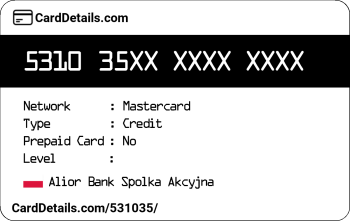 Card Details: 531035