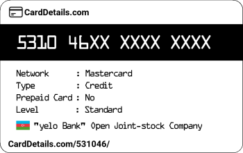Card Details: 531046
