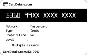 Card Details: 531099