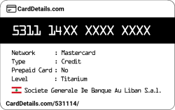 Card Details: 531114