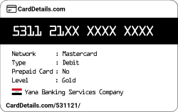 Card Details: 531121