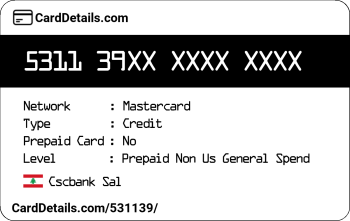 Card Details: 531139