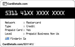 Card Details: 531141