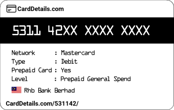 Card Details: 531142