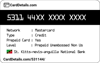 Card Details: 531144