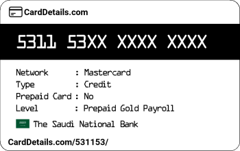 Card Details: 531153