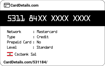 Card Details: 531184