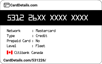 Card Details: 531226