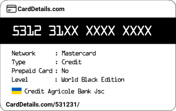 Card Details: 531231