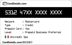 Card Details: 531247