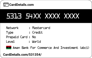 Card Details: 531354