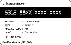 Card Details: 531388