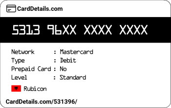 Card Details: 531396