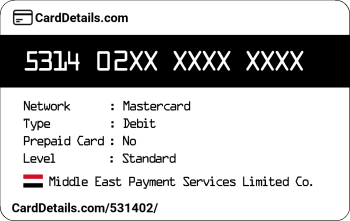 Card Details: 531402