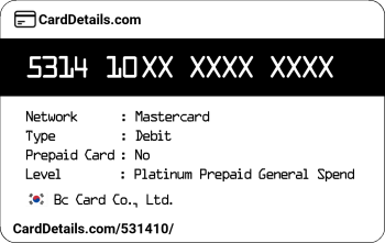 Card Details: 531410