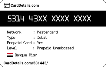 Card Details: 531443