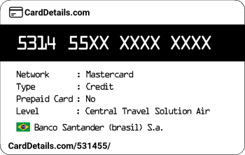 Card Details: 531455