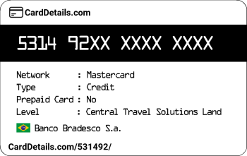 Card Details: 531492