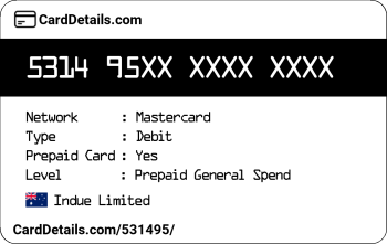 Card Details: 531495
