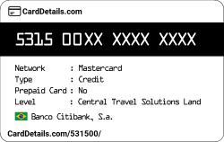 Card Details: 531500