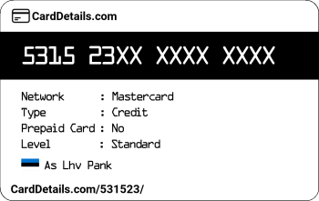 Card Details: 531523