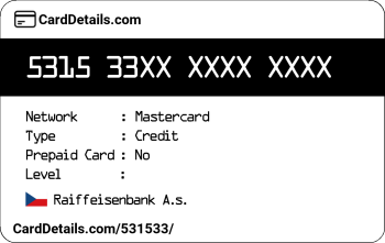 Card Details: 531533