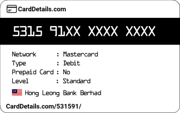 Card Details: 531591