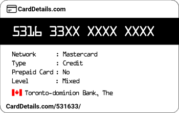 Card Details: 531633