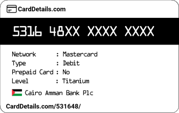 Card Details: 531648