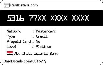 Card Details: 531677