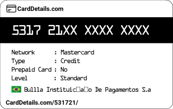 Card Details: 531721