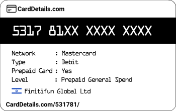 Card Details: 531781