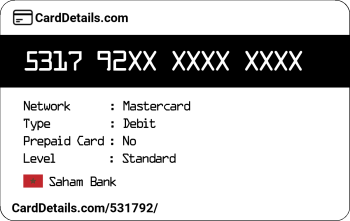 Card Details: 531792