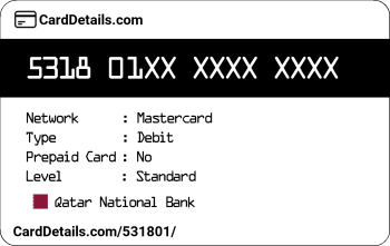 Card Details: 531801