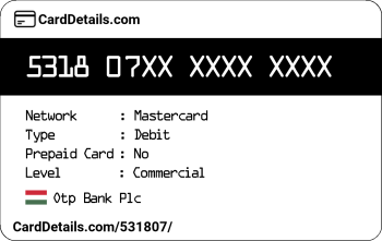 Card Details: 531807