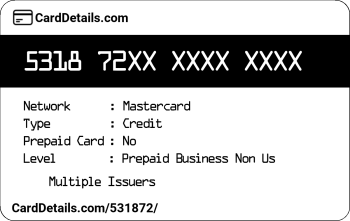 Card Details: 531872