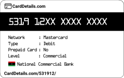 Card Details: 531912